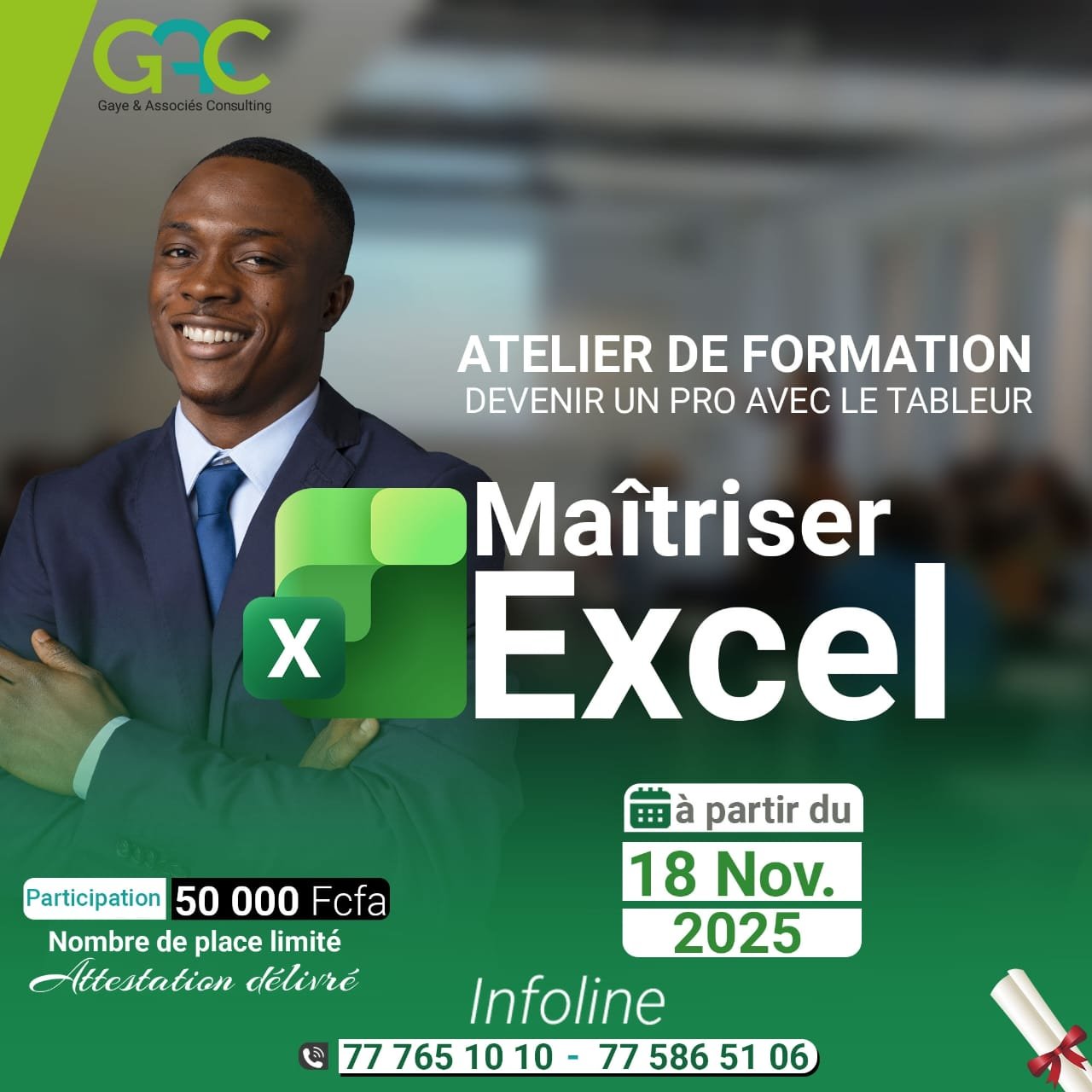 Atelier Excel Avancé - affiche 1280x1280
